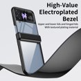 thumbnail image 3 of Clear Case for Samsung Galaxy Z Flip 4, HD Transparent Not-Yellowing Hinge Protection Shockproof Anti-Scratch Slim Fit Phone Case Cover for Samsung Galaxy Z Flip 4, Black, 3 of 7