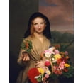 thumbnail image 2 of Ingham, Charles Cromwell 20x24 Black Ornate Wood Framed with Double Matting Museum Art Print Titled - The Flower Girl 1846, 2 of 4