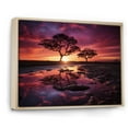 thumbnail image 2 of Designart "Country beauty Sunset Silhouette" Landscape Sunset Floater Framed Wall Art Print, 2 of 7