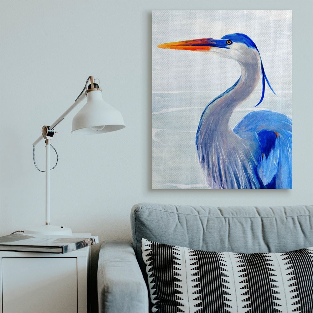 Stupell Industries Strong Blue Pelican in Water Aquatic Bird Portrait Designed by Annie Warren