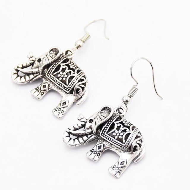Pendientes Colgantes De De Plata De Moda Pendientes De Gancho De Talla Floral