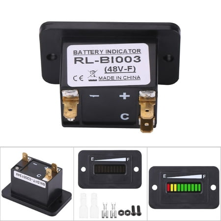 

CHICIRIS 12V/24V/36V/48V Battery Gauge Battery Meter For Low Charge Warning Charging Or Discharging For Cart Monitor The Power Level Of Battery