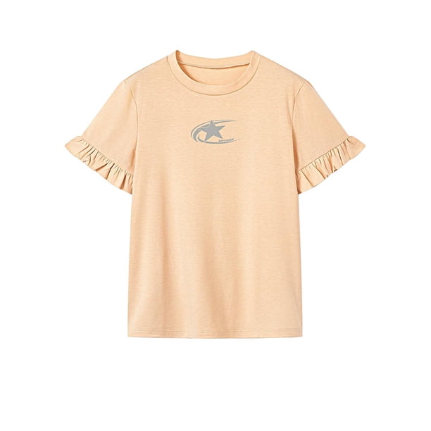 Camiseta básica de verano con cuello redondo para mujer, camiseta para senderismo, mochilero, mujer L