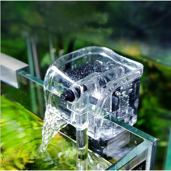 Costyle Hang-On Power Filter for Aquarium up to 34 GPH, 3-in-1 Filtration System