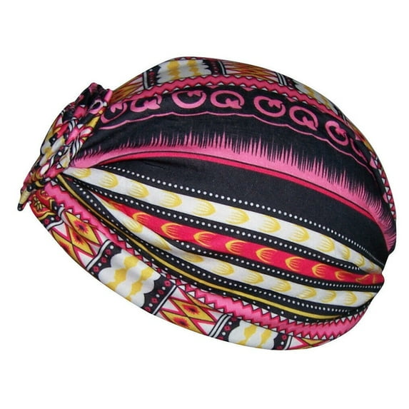 Women's Printed Stretchy Turbans Head Chemo Hijab Pleated Hats - 1 Pc - - FREE USA Shiping-- (TurbanPrints-6)