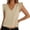 Khaki, variant on T Shirts for Women Summer V Neck Flutter Sleeves Soft Basic Casual Spring Fashion Relaxed Fit Tees White 3XL