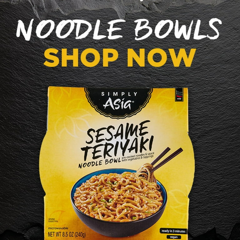 Simply Asia Sesame Teriyaki Noodle Bowl, 8.5 oz, 6/Carton Simply Asia Sesame Teriyaki Noodle Bowl, 8.5 oz, 6/Carton