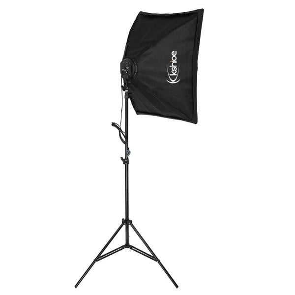 45W Professional Photography Lighting Kit - Soft Light Box with White/Silver/Black Umbrellas, Complete Studio Setup with Background Stand & Carry Bag