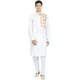 SKAVIJ Ensemble Pyjama Kurta pour Robe de Mariée en Coton Brodé pour Hommes White L – image 1 sur 6