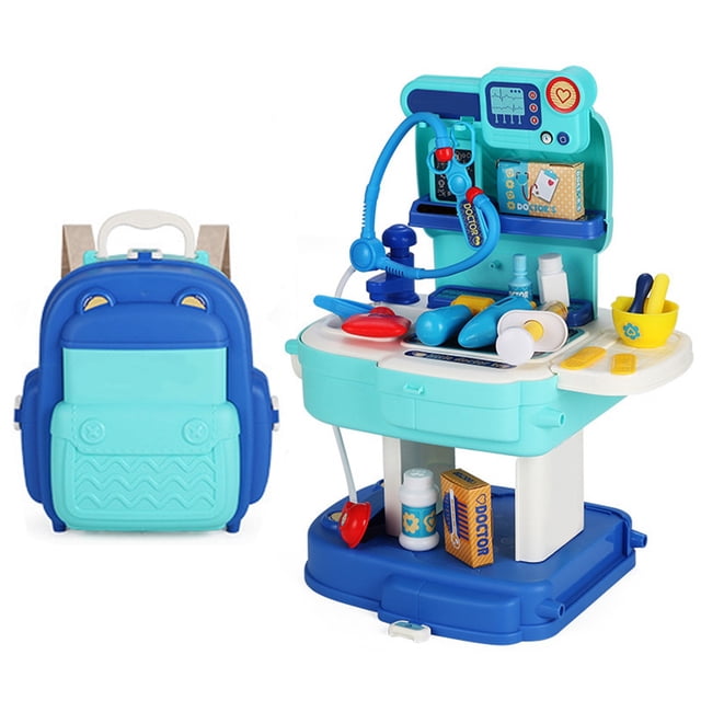 Kids Tool Kit Fun Realistic Workbench Pretend Play Doctor Toy Backpack Tool Toy