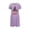 Purple, variant on Tnhcen Inclusive Plus Size Christmas Sleep Dress Cute Holiday Print Short Sleeve Round Neck Short Length Stretchy Polyester Spandex S-2XL for Every Body