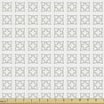 thumbnail image 1 of Geometric Fabric by the Yard, Monochrome Style Illustration of Abstract Ornamental Shapes in Squares, Decorative Upholstery Fabric for Sofas and Home Accents, Dark Grey and White by Ambesonne, 1 of 5