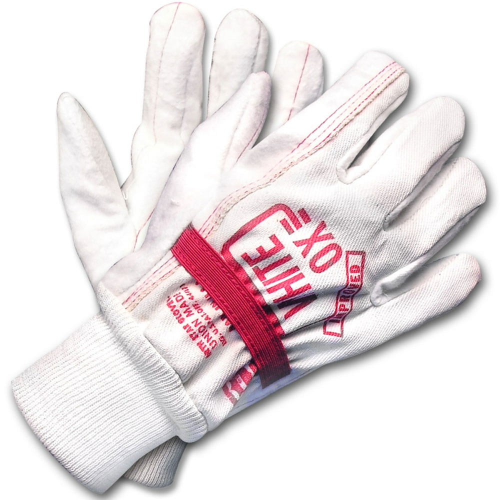 WhiteOX White Ox Elastic Band Rigging Gloves, Large Dozen