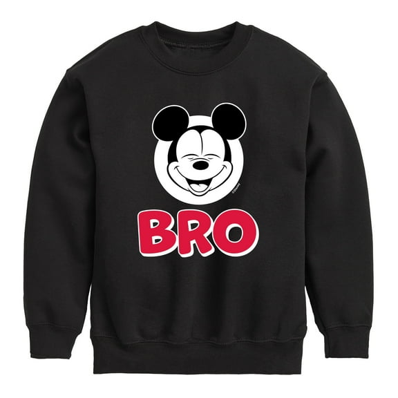 Sibling Tee - Mickey Bro - Youth Crewneck Fleece Sweatshirt
