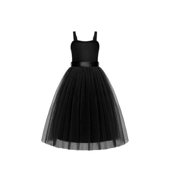 Arshiner Flower Girls Dresses Sleeveless Formal Wedding Princess Dress | Maxi-Length Tulle, Junior Bridesmaid Dress for Girl, Embroidered Birthday Party Dress Ball Gown
