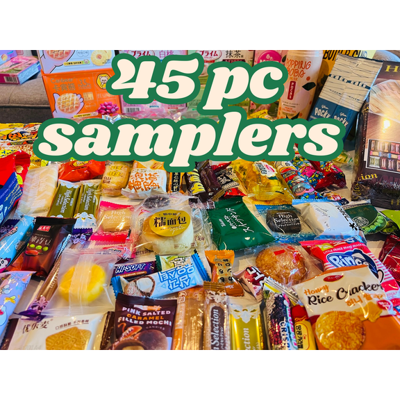 45 SAMPLERS Snack Candy Variety Asian Snack Box Japanese Korean Chinese, Asian Treats