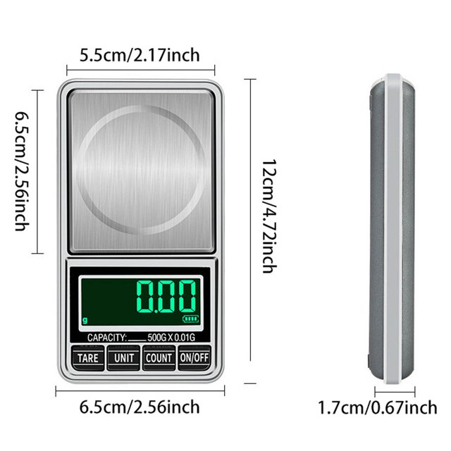 Ltdhehe Pocket Scale Digital Jewelry Scale 200g 0.01g Accuracy USB Rechargeable Portable Mini Gram Scale Small Food Scale For Gold Coffee Batteries Included With Leather Cas E