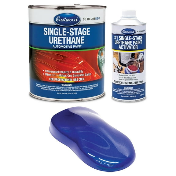 Eastwood 3:1 Blue Pearl Single Stage Automotive Spray Paint 1 Sprayable Gallon Kit
