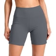 thumbnail image 6 of 6" Biker Shorts Women Tummy Control with Pockets High Waisted Yoga Shorts for Women Running Gym and Workout Navy M, 6 of 7