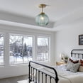 thumbnail image 6 of KCO Lighting Vintage Green Glass Flush Mount Ceiling Light Modern Brass Gold Semi Flush Mount Ceiling Lamp, 6 of 7