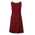 thumbnail image 3 of Ketyyh-chn99 Robes Chemise pour Femmes Robe Soleil Robes pour Femmes Manches à Volants à Étages Robe Trapèze Courte Bordeaux,m, 3 of 5