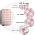 thumbnail image 5 of Shower Curtain Waterproof Shower Curtain for Bathroom,Bathtub,Shower, Pink Gingham Buffalo Check Shower Curtain Set with Hooks for Home Decoration 72x72 Inch, 5 of 6
