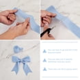 thumbnail image 3 of Baby blue Chiffon Ribbon Rolls, 4cm x 5m, Chiffon Silk Ribbon with Fringe for Bridal Bouquets Wedding Invitations Floral Arrangements Gift Wrapping Home Decor, 3 of 3