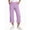 Purple, variant on AHTJRT Capris for Women Crossover Wide Leg Trousers with Pockets Loose Fit Stretchy Summer Workout Lounge Yoga Pants Gray#01 XXXL