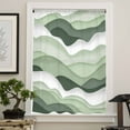thumbnail image 4 of Sage Green Ombre Semi Sheer Curtains Drapes for Living Room, Bedroom, French Doors Window 84 Inches Long, Modern Moire Geometric Abstract Rod Pocket Chiffon Curtain Drapery Voile Draperies Panel, 4 of 6