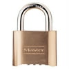 Master Lock No. 175 Combination Brass Padlocks, 5/16 in Diam., 1 in L X 1 in W, Steel