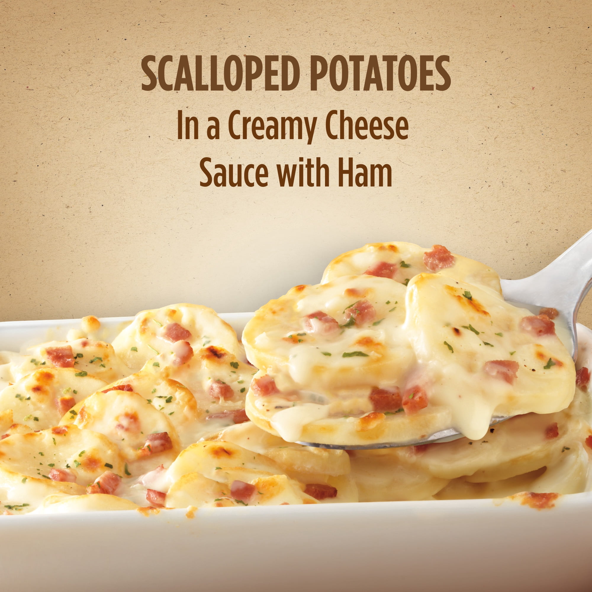 Marie Callender’s Scalloped Potatoes in a Creamy Cheese Sauce With Ham, Meal To Share, Frozen Meal, 27 oz.