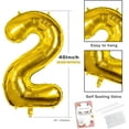 thumbnail image 5 of 40 inch Number Balloon 0-9 Gold Large Number 20 Balloons,Digital Balloons for Birthday Party Celebration Decorations Supplies, Helium Foil Number Balloons for Wedding Anniversary, 5 of 13