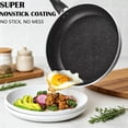 thumbnail image 2 of Vivicreate 3-Piece Nonstick Frying Pan Set, Aluminum Skillet Set (8.5", 10", 10" Deep), Easy Clean, Fast Heating, for Gas, Electric & Induction, 2 of 6