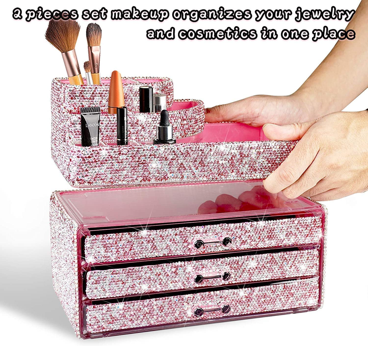 Makeup Organizers Drawer,Jewelry Cosmetic Storage Display Boxes