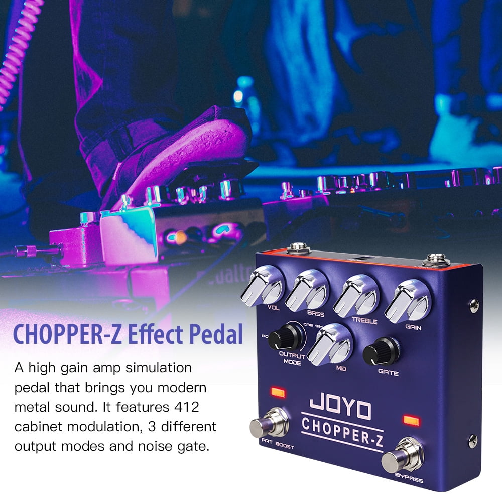 JOYO R-18 Distortion Effect Pedal Modern Metal Tone High Gain Amp Simulator 3 Band EQ
