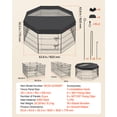 thumbnail image 5 of VEVOR Dog Playpen 30 Inch 8 Panels Foldable Exercise Pen with Top Cover, Indoor Metal Pet Fence with Door, Heavy Duty Puppy Crate Kennel, Pet Playpen for Dogs, Cats, and Other Small Animals, Black, 5 of 9