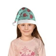 thumbnail image 5 of Haiem Snowflake Hot Cocoa Pattern Santa Hat Confortable Velvet Christmas Hat for Christmas Party Favors Fit for Adults and Kids, 5 of 6