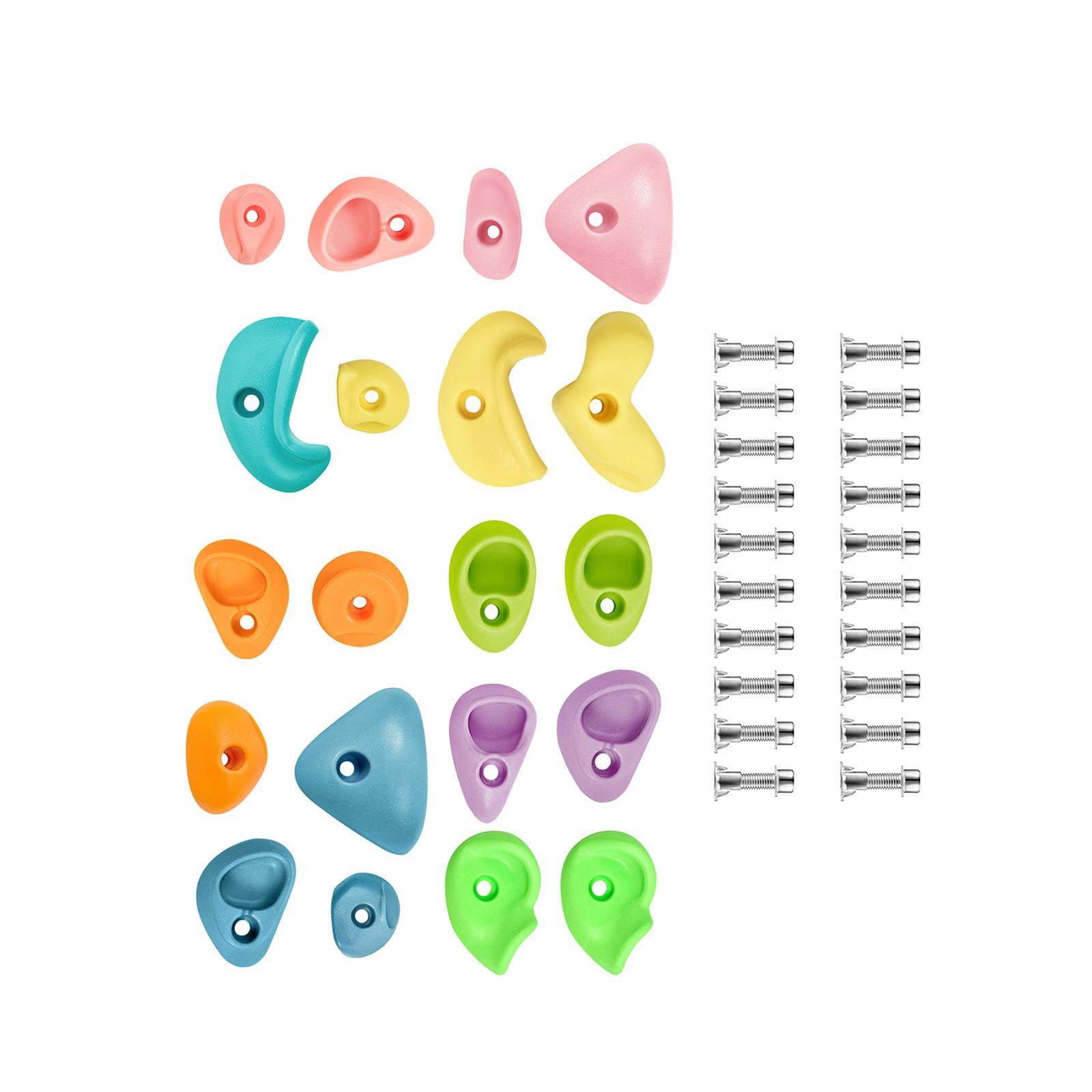 figatia Rock Climbing Holds Climbing ,Holds Stone Fun Multi Colored Climbing Rock Wall Grips for Playground Indoor Rock Climbing Wall