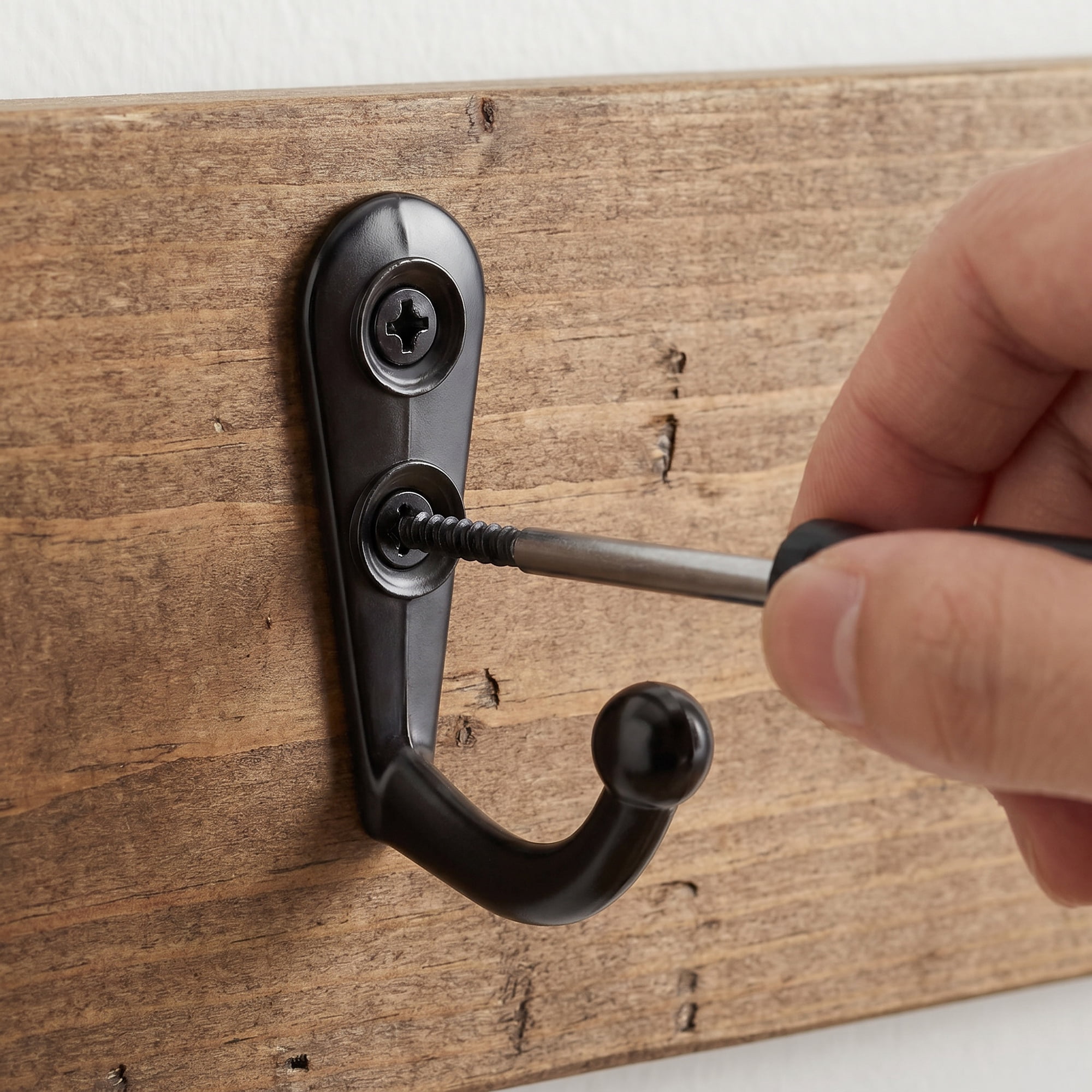 Unique Bargains 12Pcs Utility Hooks Metal Vintage Hooks Black