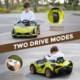 thumbnail image 3 of TOBBI 12V Licensed Lamborghini Sian Kids Ride on Car W/ Remote Control Lights Age 3-6 Child, Green, 3 of 8