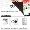 thumbnail image 2 of Magnetic Dishwasher Stickers Floral Black Kitchen Dishwasher Cover Sticker, Panel Decal Home Decor Cabinet Appliances Stickers, 23"x 26", 2 of 6