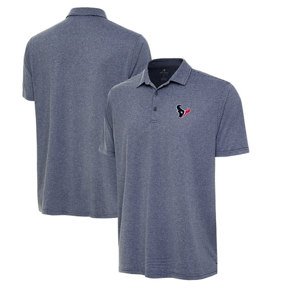 Men's Antigua Heather Navy Houston Texans Scheme Polo