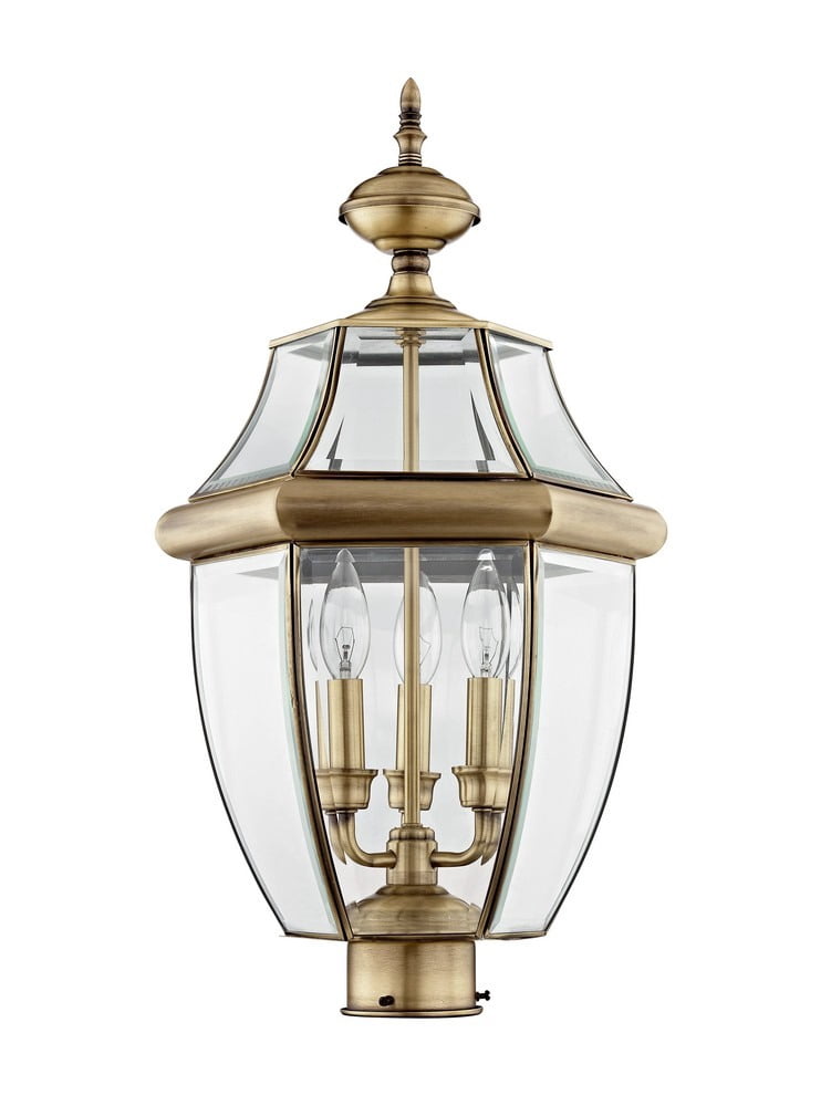 Livex Lighting Monterey 3 Light Outdoor Post Lantern
