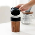 thumbnail image 3 of 350mlWood Grain Coffee Mug,Vacuum Insulated Tumbler,Ceramic Coated Interior,Keeps Beverages Hot or Cold,Ideal for Travel, 3 of 9