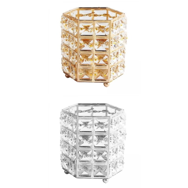 2 uds., soporte transparente para brochas de maquillaje, organizador, contenedor para bolígrafos, joyería cosmética para el hogar Baoblaze Soporte para brochas de maquillaje