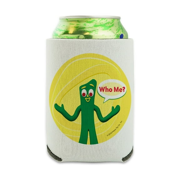 Who Me? - Gumby Clay Art Can Cooler - Drink Sleeve Hugger Collapsible Insulator - Beverage Insulated Holder