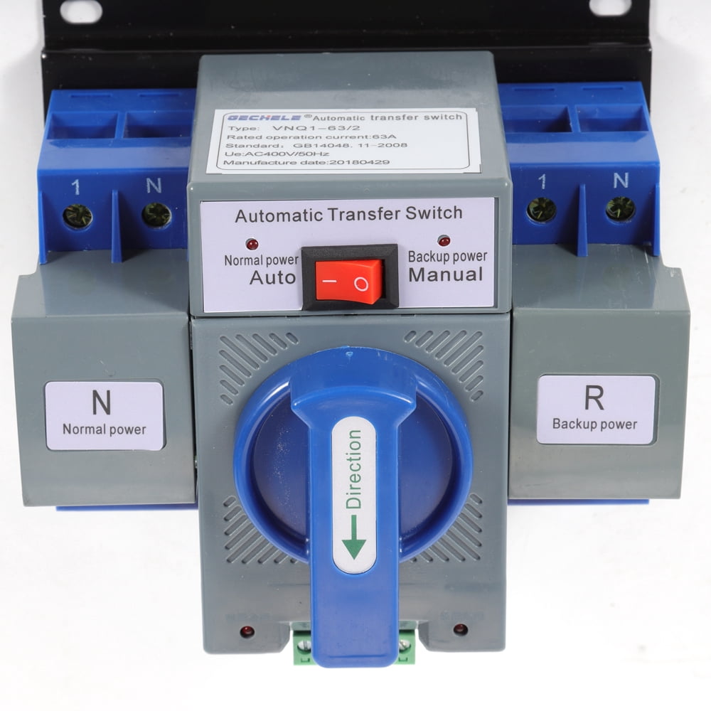 ChicHomey TOP 110V 2P 63A Dual Power Automatic Transfer Switch Generator Changeover Switch