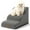 Dark & Light Gray, variant on PetSafe Curved Dog Stairs – Foam Ramp for Small Pets, Non-Slip Ladder for Bed & Sofa with Waterproof Cover