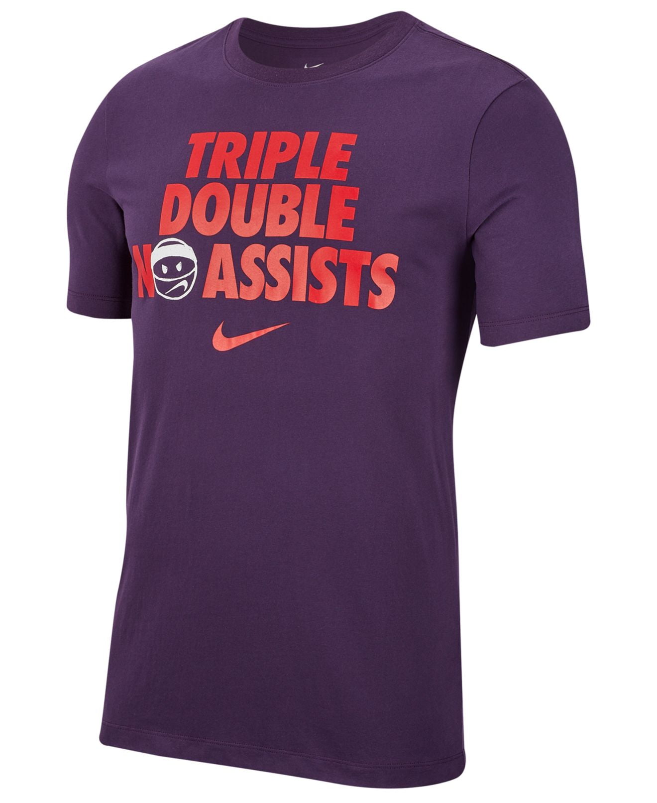 Nike Mens T-Shirt Red Triple Double No 