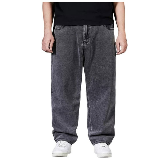 kamemir Mens Jeans Slim Fit Men's and Big and Tall Bootcut Jeans(Grey,28)